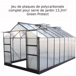 Zestaw płyt poliwęglanowych o grubości 4mm do szklarni o powierzchni 13,2m² - Green Protect
