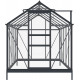 Szklarnia ogrodowa 2x3 m RINCA z aluminium antracytowego i szkła hartowanego 4 mm + podstawa - Green Protect
