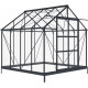 Szklarnia ogrodowa 2,5x2,5 m RINCA z aluminium antracytowego i szkła hartowanego 4 mm + podstawa - Green Protect