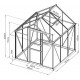 Szklarnia ogrodowa 2x2 m RINCA z aluminium antracytowego i szkła hartowanego 4 mm + podstawa - Green Protect