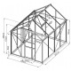 Szklarnia ogrodowa 2x2,5 m RINCA z aluminium antracytowego i szkła hartowanego 4 mm + podstawa - Green Protect