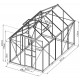 Szklarnia ogrodowa 2x3 m RINCA z aluminium antracytowego i szkła hartowanego 4 mm + podstawa - Green Protect