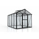 Szklarnia Zeus 8,1 m² z aluminium, szkła hartowanego 3 mm i paneli poliwęglanowych 10 mm w kolorze czarnym - Vitavia