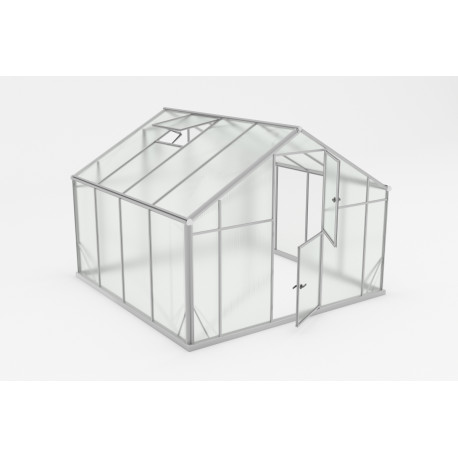 Szklarnia ogrodowa 8,41m² z aluminium i poliwęglanu 6mm Sanus XL9 - Gampre