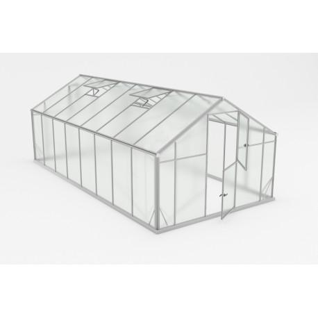 Szklarnia ogrodowa 16,53 m² z aluminium i poliwęglanu 6 mm Sanus UP! XL16 - Gampre