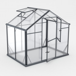 Szklarnia ogrodowa 3,3m² z czarnego aluminium i hartowanego szkła Sanus L3 - Gampre
