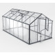 Szklarnia ogrodowa 9,8m² z czarnego aluminium i szkła hartowanego Sanus UP! L10 - Gampre