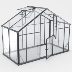 Szklarnia ogrodowa 4,35m² z czarnego aluminium i hartowanego szkła Sanus UP! XL4 - Gampre