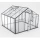 Szklarnia ogrodowa 8,41m² z czarnego aluminium i szkła hartowanego Sanus UP! XL9 - Gampre