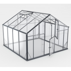 Szklarnia ogrodowa 8,41m² z czarnego aluminium i szkła hartowanego Sanus UP! XL9 - Gampre