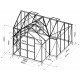 Szklarnia ogrodowa Orangerie B 12 m² antracytowa z 4 mm szkła hartowanego + podstawa Green Protect