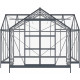Szklarnia ogrodowa Orangerie B 12 m² antracytowa z 4 mm szkła hartowanego + podstawa Green Protect