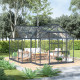 Szklarnia ogrodowa Orangerie B 12 m² antracytowa z 4 mm szkła hartowanego + podstawa Green Protect