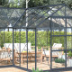 Szklarnia ogrodowa Orangerie C 13,5 m² antracytowa z 4 mm szkła hartowanego + podstawa Green Protect