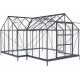 Szklarnia ogrodowa Orangerie C 13,5 m² antracytowa z 4 mm szkła hartowanego + podstawa Green Protect