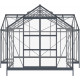 Szklarnia ogrodowa Orangerie C 13,5 m² antracytowa z 4 mm szkła hartowanego + podstawa Green Protect