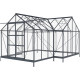 Szklarnia ogrodowa Orangerie C 13,5 m² antracytowa z 4 mm szkła hartowanego + podstawa Green Protect