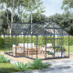 Szklarnia ogrodowa Orangerie C 13,5 m² antracytowa z 4 mm szkła hartowanego + podstawa Green Protect