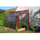 Szklarnia ogrodowa przyścienna z poliwęglanu 8 mm Variant D3 z wejściem po prawej stronie Kolor - 212x303 cm - Limes