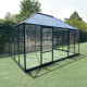 Szklarnia ogrodowa 4x3 m DUCHESSE z aluminium i szkła hartowanego 4 mm - Green Protect
