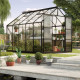 Szklarnia Uranus 8,3 m² z aluminium i szkła hartowanego 3 mm w kolorze czarnym - oświetlenie LED - Vitavia