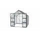 Szklarnia Domus 6,7 m² z aluminium i szkła hartowanego 3 mm w kolorze czarnym - Vitavia