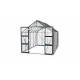 Szklarnia Domus 9,9 m² z aluminium i szkła hartowanego 3 mm w kolorze czarnym - Vitavia