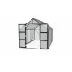 Szklarnia Domus 11,5 m² z aluminium i paneli poliwęglanowych 6 mm w kolorze czarnym - Vitavia