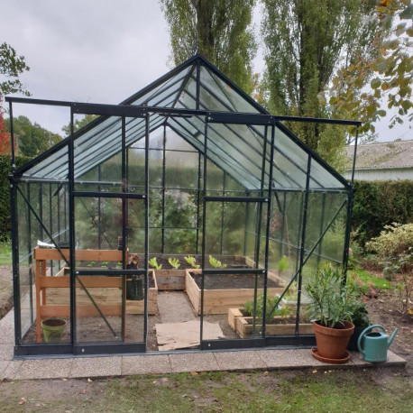 Zestaw wymiennych szyb ze szkła hartowanego 4mm do szklarni o powierzchni 11,04m² - Green Protect