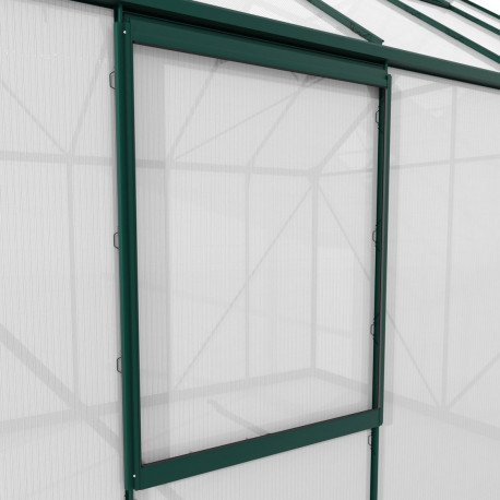 Okno boczne z aluminium i poliwęglanu 6 mm w kolorze szmaragdowym - Vitavia