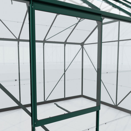 Okno boczne z aluminium i szkła hartowanego 3 mm w kolorze szmaragdowym - Vitavia