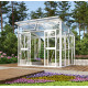 Szklarnia Aura 7,8 m² z aluminium, szkła hartowanego 3 mm i poliwęglanu 10 mm w kolorze białym - Vitavia