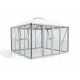 Szklarnia Minos 10,2 m² z aluminium, szkła hartowanego 3 mm i poliwęglanu 10 mm - Vitavia
