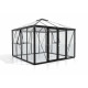 Szklarnia Minos 10,2 m² z aluminium, szkła hartowanego 3 mm i poliwęglanu 10 mm w kolorze czarnym - Vitavia