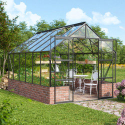 Szklarnia Cassandra 9,9 m² czarna, bez fundamentu - Vitavia