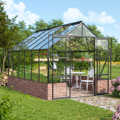 Szklarnia Cassandra 9,9 m² czarna, bez fundamentu - Vitavia