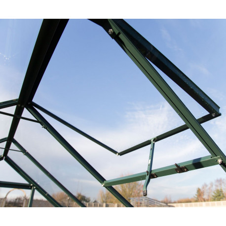 Okno dachowe w kolorze szmaragdowym - z aluminium bez przeszklenia - do szklarni ogrodowych Vitavia