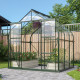 Szklarnia Dione 5,0 m² z aluminium i szkła hartowanego 3 mm w kolorze szmaragdowym - Vitavia