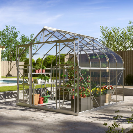 Szklarnia Dione 8,3 m² z aluminium i szkła hartowanego 3 mm - Vitavia