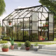 Szklarnia Uranus 8,3 m² z aluminium i szkła hartowanego 3 mm w kolorze czarnym - Vitavia