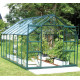 Szklarnia Uranus 11,5 m² z aluminium i szkła hartowanego 3 mm w kolorze szmaragdowym - Vitavia