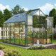 Szklarnia Domus 8,3 m² z aluminium i szkła hartowanego 3 mm w kolorze szmaragdowym - Vitavia