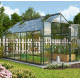 Szklarnia Domus 11,5 m² z aluminium i szkła hartowanego 3 mm w kolorze szmaragdowym - Vitavia