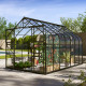 Szklarnia Dione 11,5 m² z aluminium i szkła hartowanego 3 mm w kolorze czarnym - Vitavia