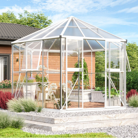 Pawilon szklarniowy Juno 9,0 m² w kolorze białym - Vitavia