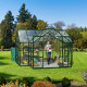Szklarnia Sirona 13,0 m² z aluminium i szkła hartowanego 3 mm w kolorze szmaragdowym - Vitavia