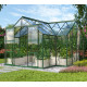 Szklarnia Sirona 13,0 m² z aluminium i szkła hartowanego 3 mm w kolorze szmaragdowym - Vitavia