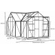 Szklarnia Sirona 13,0 m² z aluminium i szkła hartowanego 3 mm w kolorze szmaragdowym - Vitavia