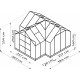 Szklarnia Sirona 13,0 m² z aluminium i szkła hartowanego 3 mm w kolorze czarnym - Vitavia