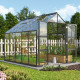 Szklarnia Domus 8,3 m² z aluminium i szkła hartowanego 3 mm w kolorze czarnym - Vitavia